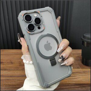Gray Rugged MagSafe Kickstand Case